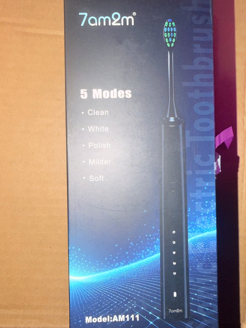 PINK 5 mode Sonic Electric Toothbrush (2 pack in pink) with 2min smart timer